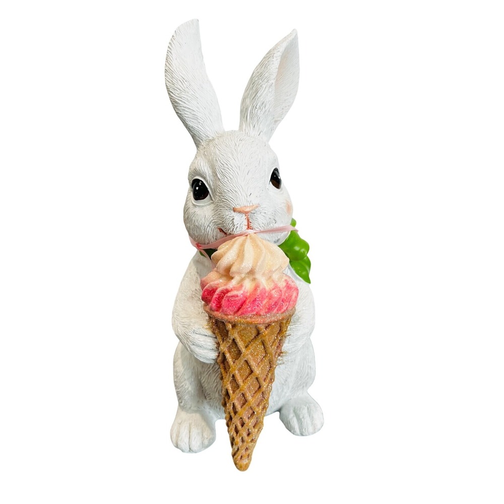 Cupcakes and Cashmere Ice Cream Cone Bunny Easter 2024 NWT 9.5 inches
